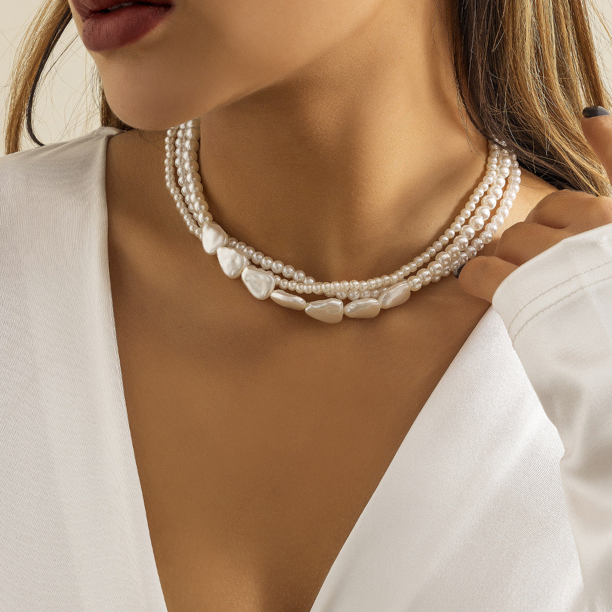Retro Pearl Tassel Necklace