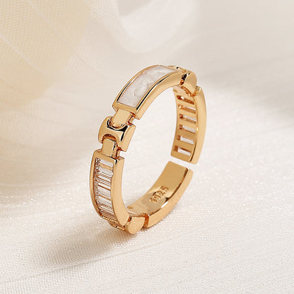 Champagne Gold Ring - Luxury Bone Design Statement Ring