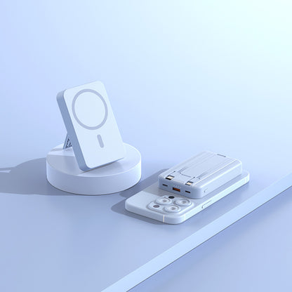 Power Bank Two-way Super Fast Charge Magnetic Portable Wireless Power Bank With Line