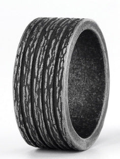 Titanium Steel Textured Unisex Ring