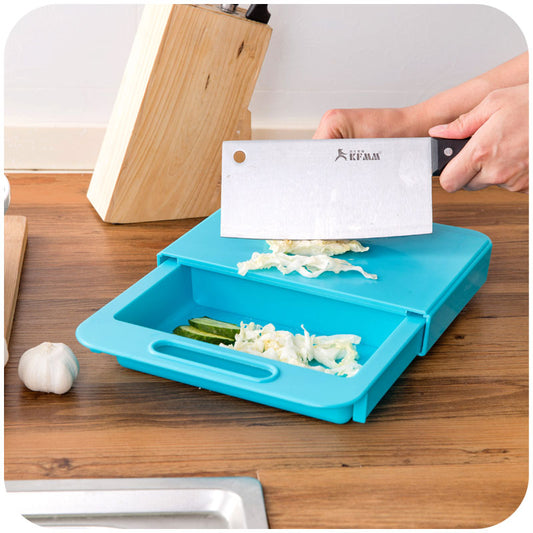 Multifunctional Kitchen Cutting Board with Drain Basket