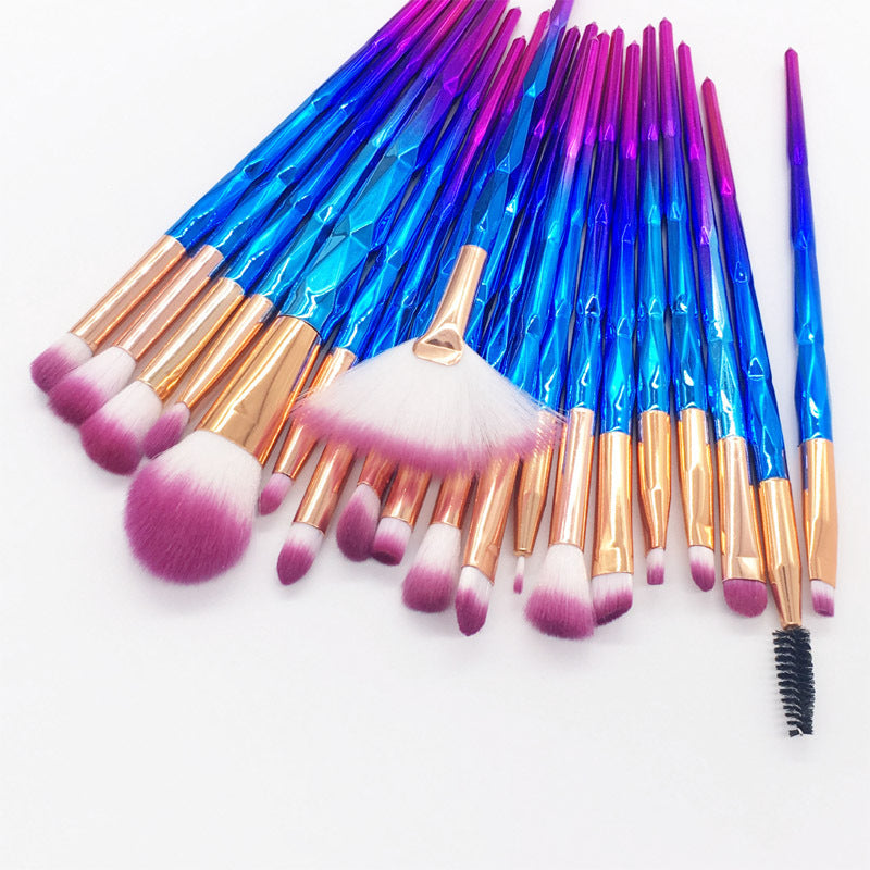 20-Piece Makeup Brush Set with Synthetic Bristles