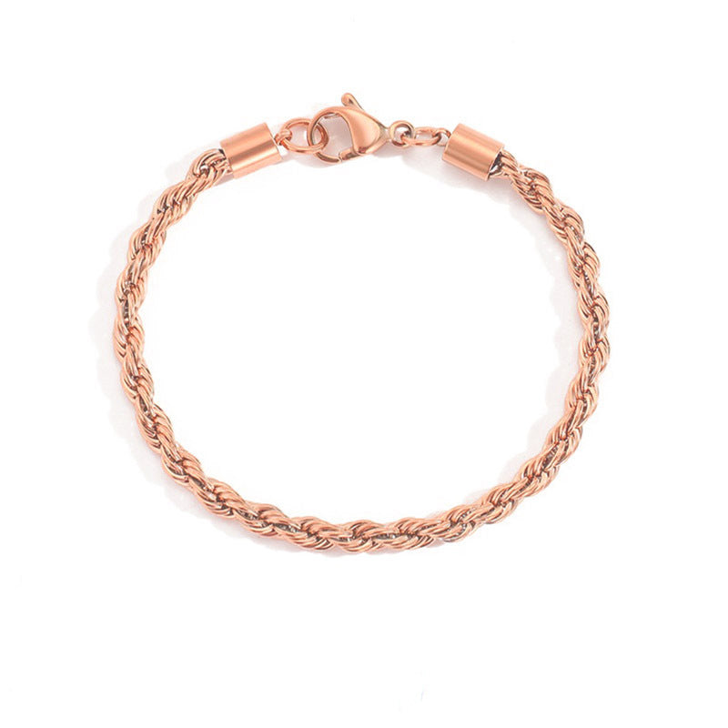 Gold-Plated Twist Chain Bracelet | European & American Style