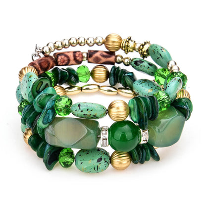 Colorful Natural Stone Turquoise Beaded Bracelet