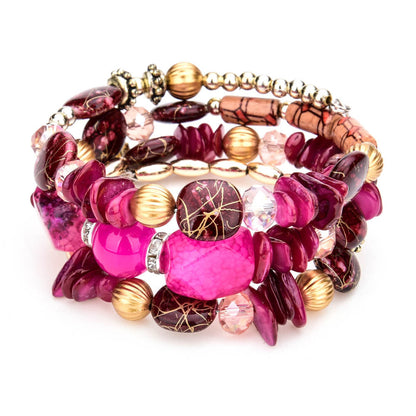 Colorful Natural Stone Turquoise Beaded Bracelet