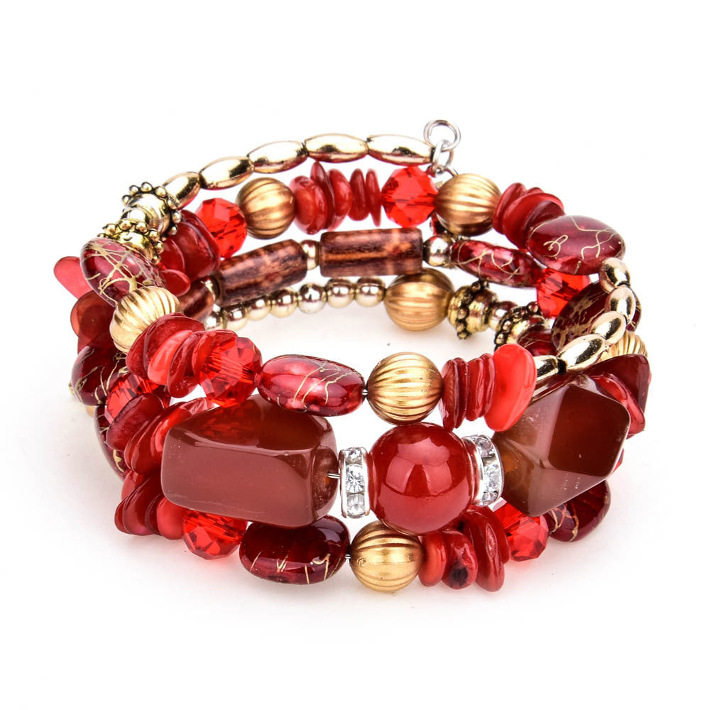 Colorful Natural Stone Turquoise Beaded Bracelet
