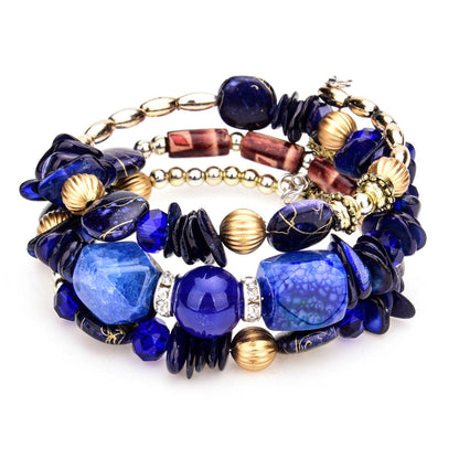 Colorful Natural Stone Turquoise Beaded Bracelet