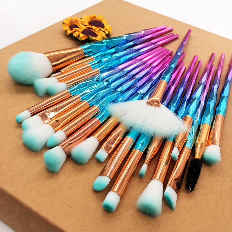 20-Piece Makeup Brush Set with Synthetic Bristles