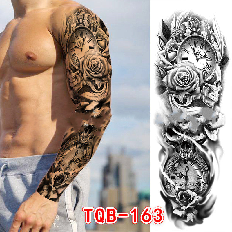 Full Arm Waterproof Tattoo Stickers New Big Picture Men's Arm Tattoo