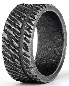 Titanium Steel Textured Unisex Ring