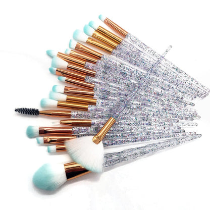 20-Piece Makeup Brush Set with Synthetic Bristles