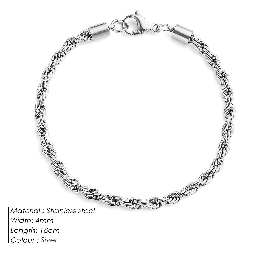 Gold-Plated Twist Chain Bracelet | European & American Style