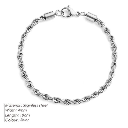 Gold-Plated Twist Chain Bracelet | European & American Style