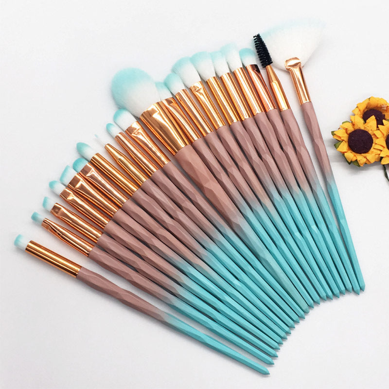 20-Piece Makeup Brush Set with Synthetic Bristles