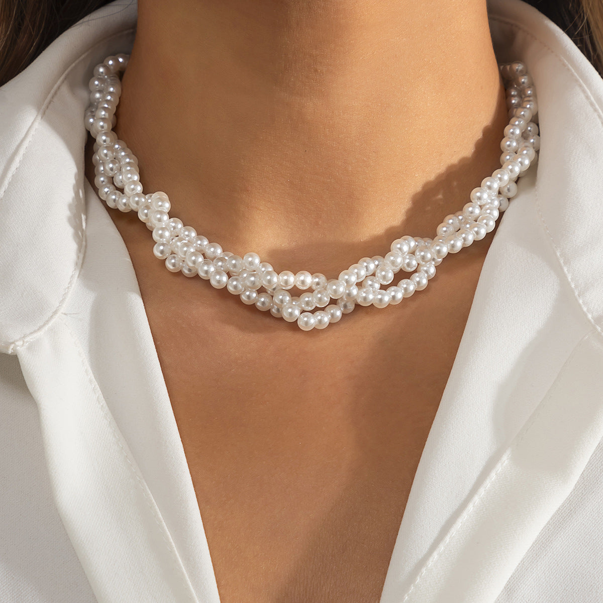 Retro Pearl Tassel Necklace