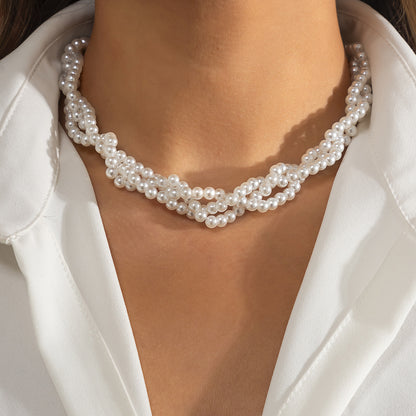 Retro Pearl Tassel Necklace