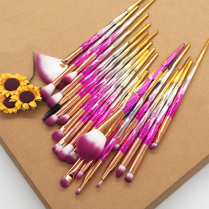 20-Piece Makeup Brush Set with Synthetic Bristles