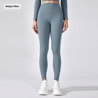 Elastic High-waisted Trousers Yoga Pants Belly Contracting Peach Hip Training