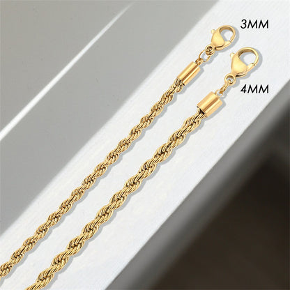 Gold-Plated Twist Chain Bracelet | European & American Style