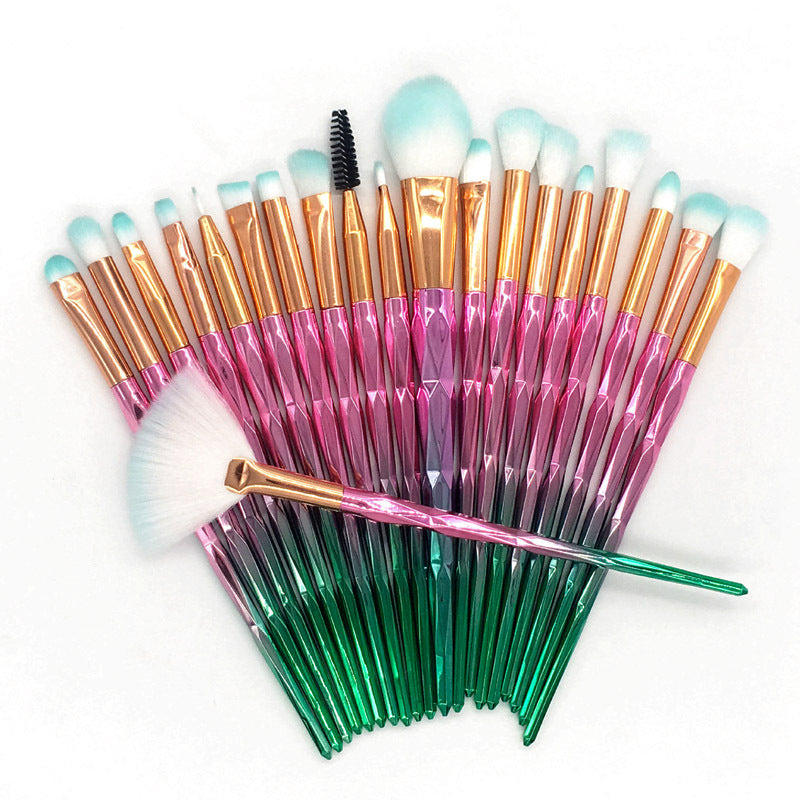 20-Piece Makeup Brush Set with Synthetic Bristles