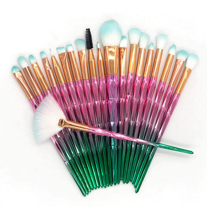 20-Piece Makeup Brush Set with Synthetic Bristles