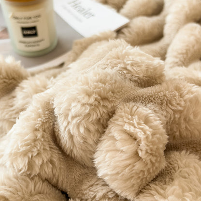 Luxurious Faux Rabbit Fur Blanket - Soft, Warm, And Comfortable, Perfect For Sofas, Beds, Offices, And Travel - A Versatile, All-season Gift And A Great Christmas Present