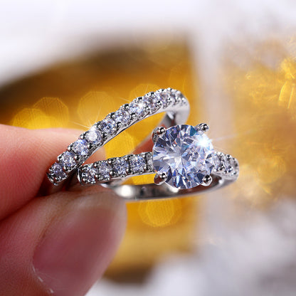 Zircon Couple Rings - Matching His & Hers Ring