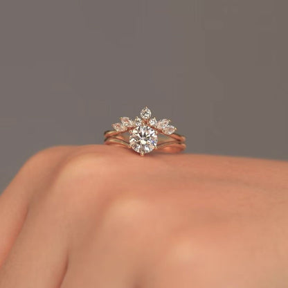 Rose Gold Couple Ring Set | Simple Alloy Design