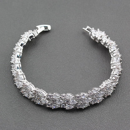 Mark Wedding Jewelry White Cubic Zirconia Luxury Bracelet