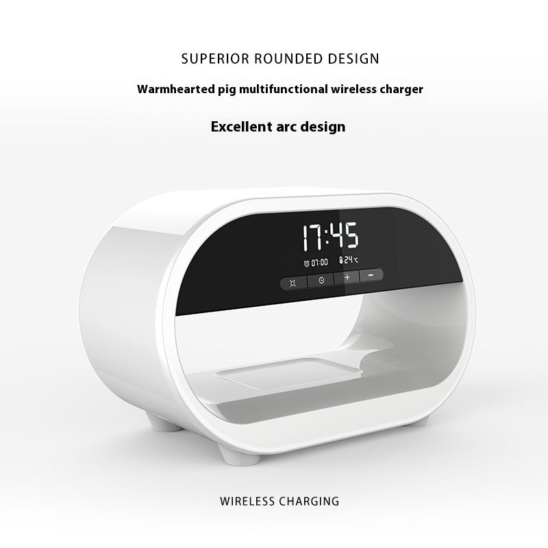 Small Night Lamp Multi-purpose Alarm Clock Wireless Charger