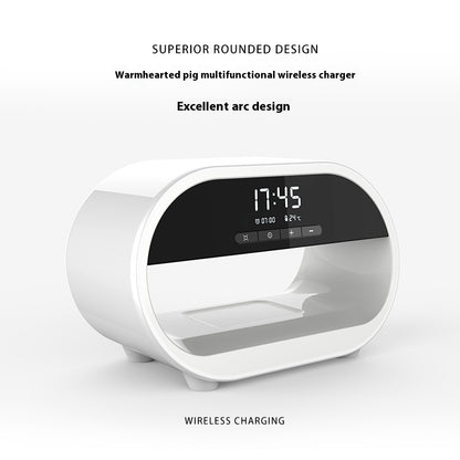 3-in-1 Night Lamp with Alarm Clock & Wireless Charger