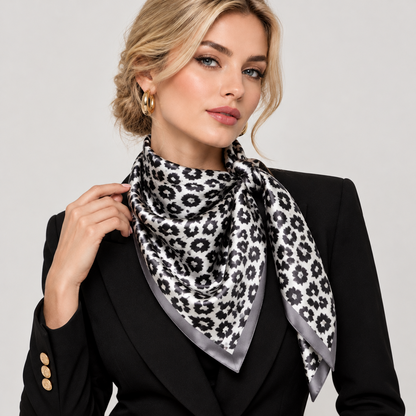 Artificial Silk Satin Printed All-matching Square Scarf