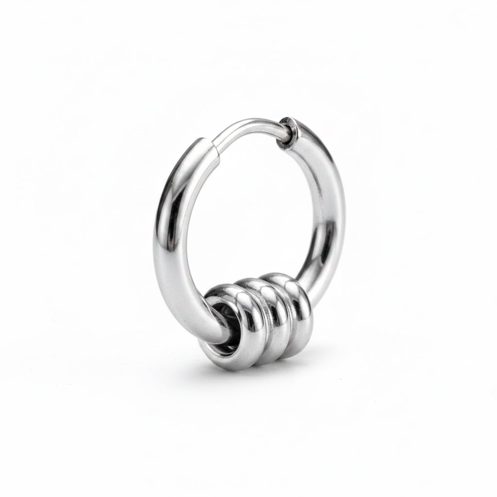 Punk Stainless Steel Hoop Earrings