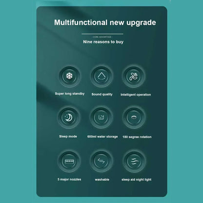 3 In 1 Fan Air Conditioner Small Water Air Cooler LED Lights Air Cooling Fan