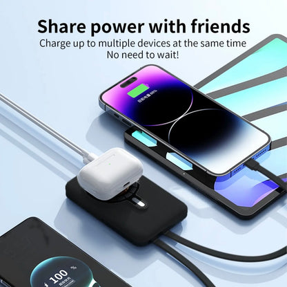 Power Bank Magnetic Portable Wireless FastCharger 10000mAh Type - C Cable LEDDisplay 22.5W PD Fast Charging LightingMag-Safe Battery Pack For IPhone15 14 13 12 Mini Pro Pro Max Devices Digital