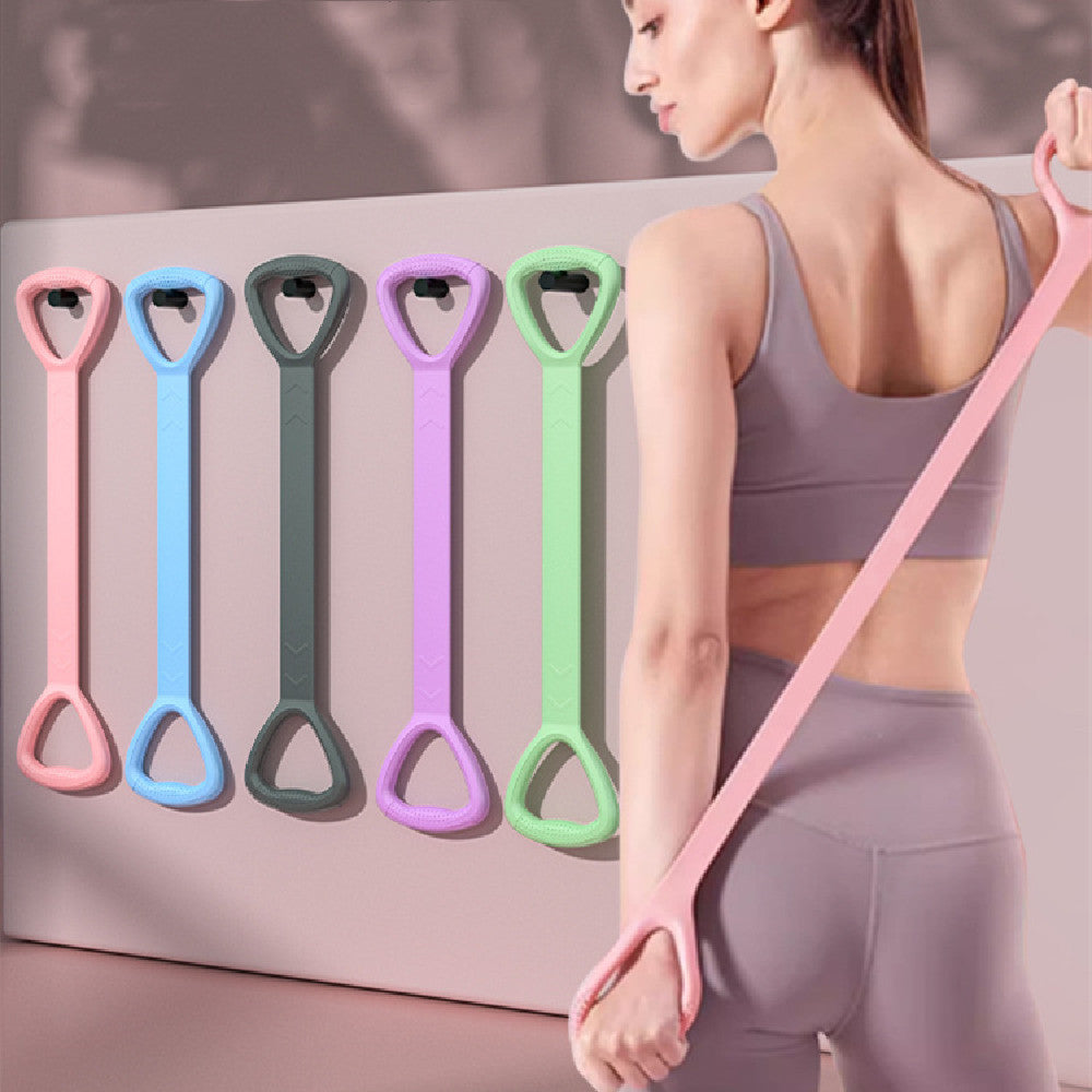 8 Words Chest Expander Yoga Fitness Resistance Band Resistance