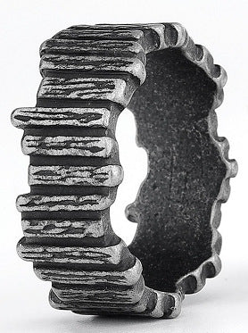 Titanium Steel Textured Unisex Ring