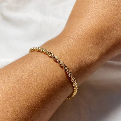 Gold-Plated Twist Chain Bracelet | European & American Style