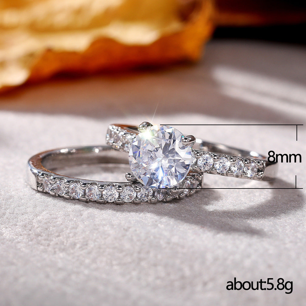 Zircon Couple Rings - Matching His & Hers Ring