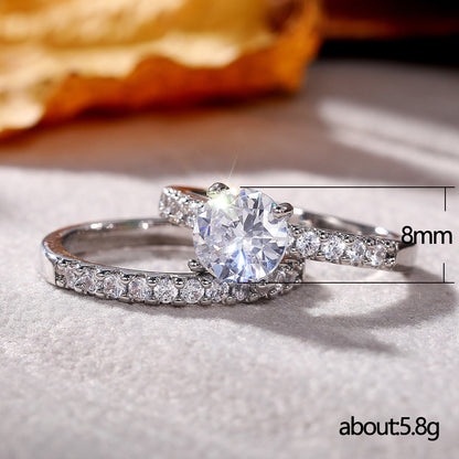 Zircon Couple Rings - Matching His & Hers Ring