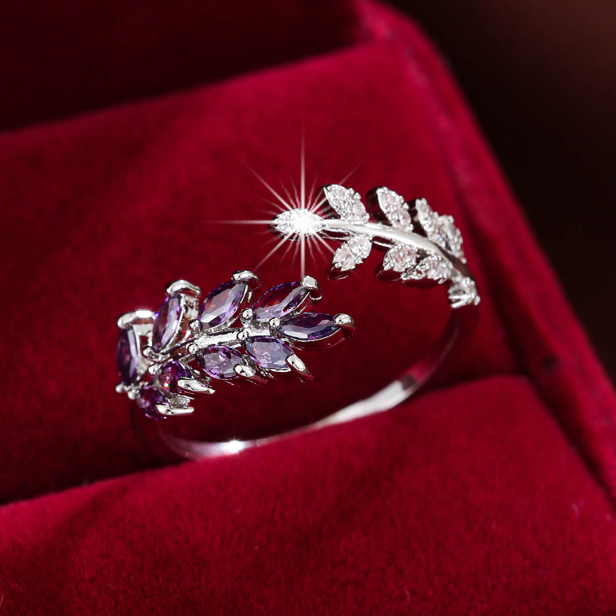 Leaf Wheat Ring - Adjustable Gold Nature-Inspired Ring