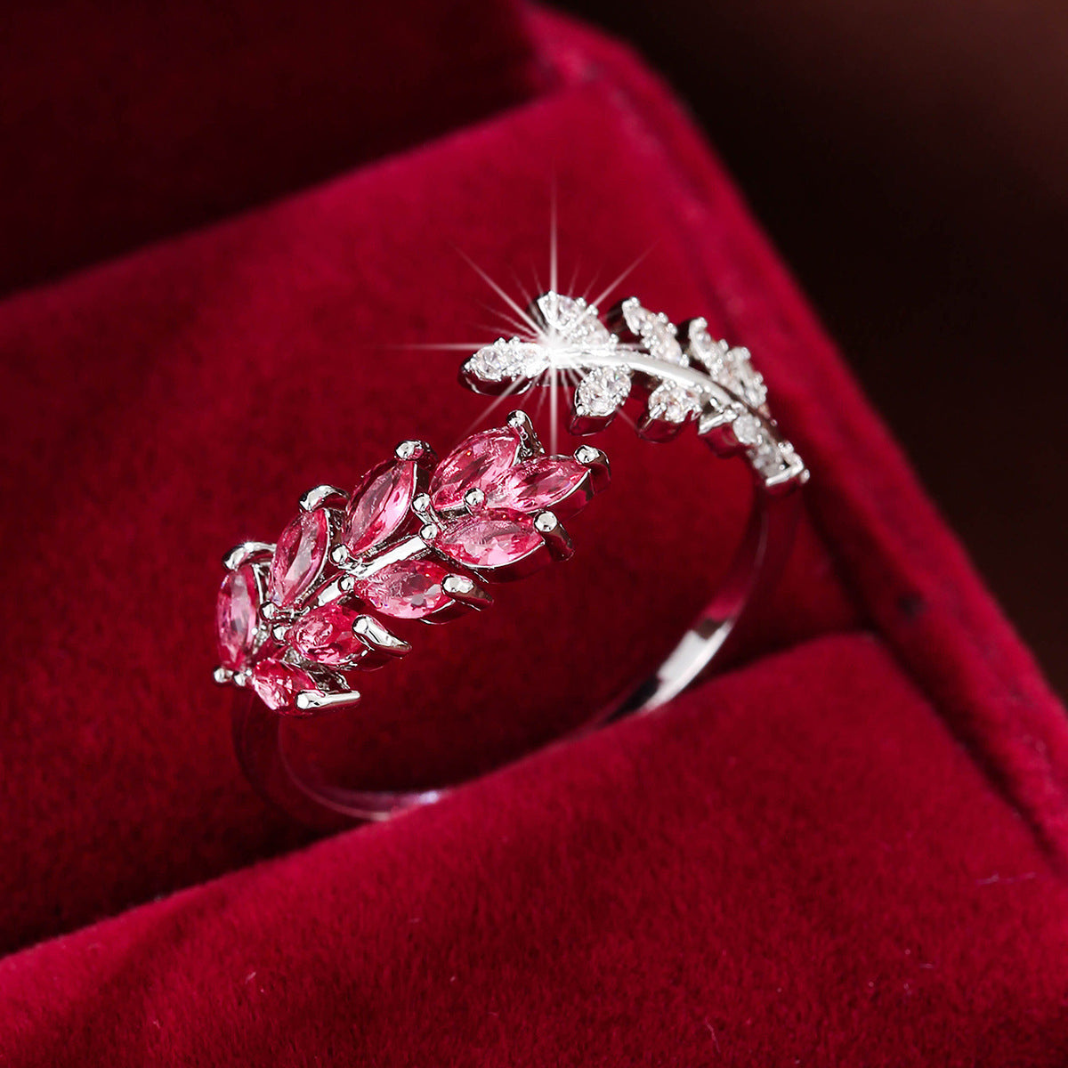 Leaf Wheat Ring - Adjustable Gold Nature-Inspired Ring