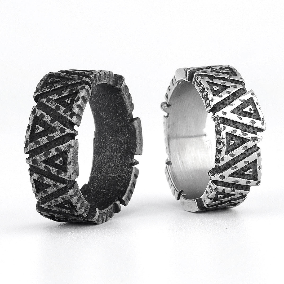Titanium Steel Textured Unisex Ring