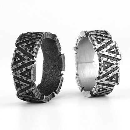 Titanium Steel Textured Unisex Ring