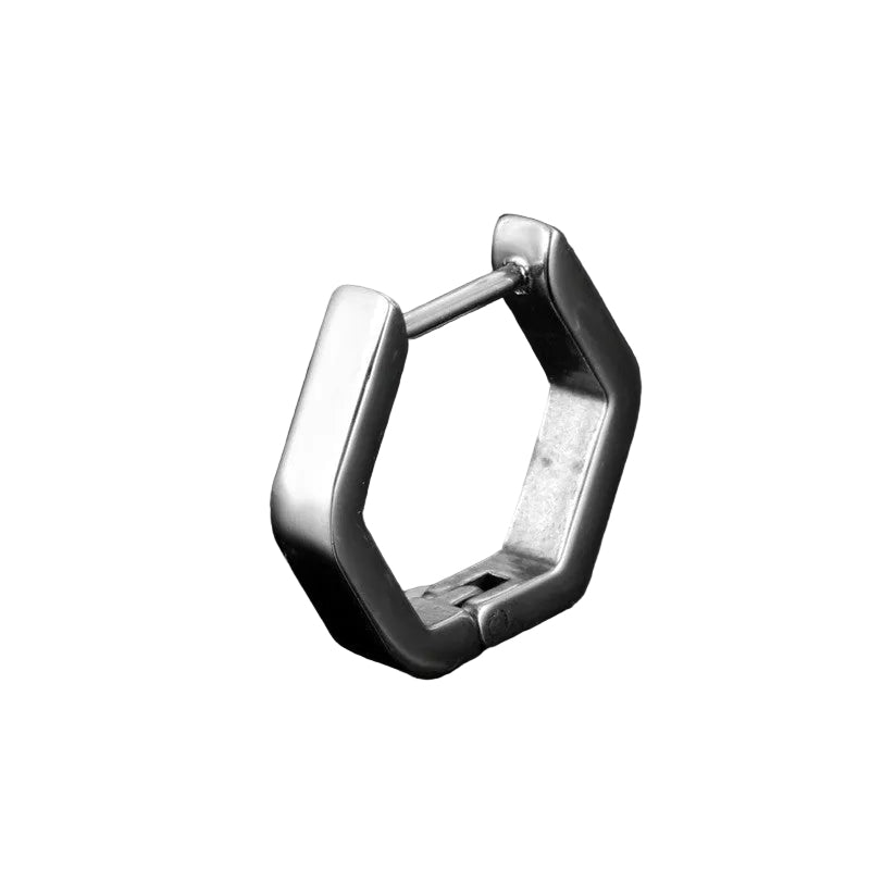 Punk Stainless Steel Hoop Earrings