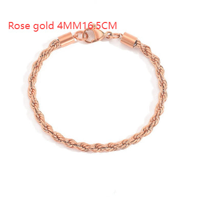 Gold-Plated Twist Chain Bracelet | European & American Style