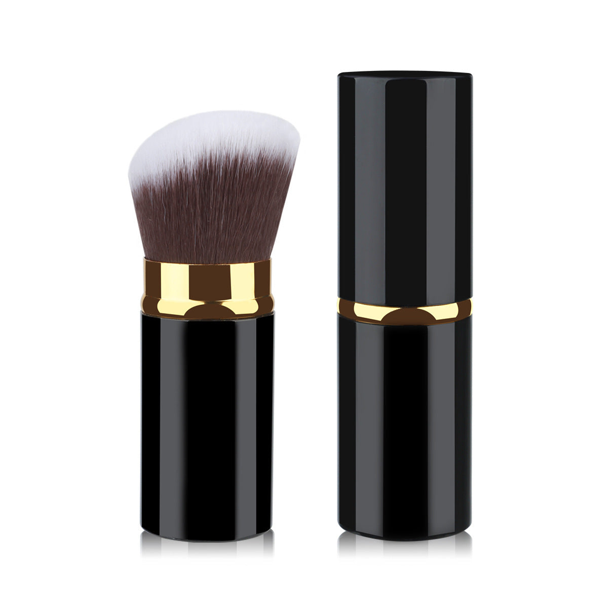 Mini-portable Retractable Cosmetic Brush Soft Wool Thickened Aluminum Tube Beauty Tools