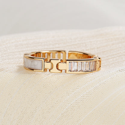 Champagne Gold Ring - Luxury Bone Design Statement Ring