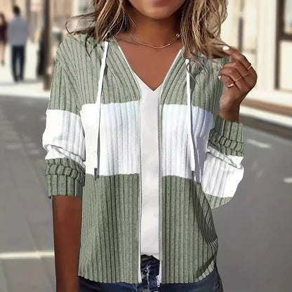 Hooded Casual Thermal Zipper Women's Coat